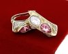 2744 Kolczyki złote Austrian Crystal pozłacane cyrkonie wiszące 14K Xuping Swaro